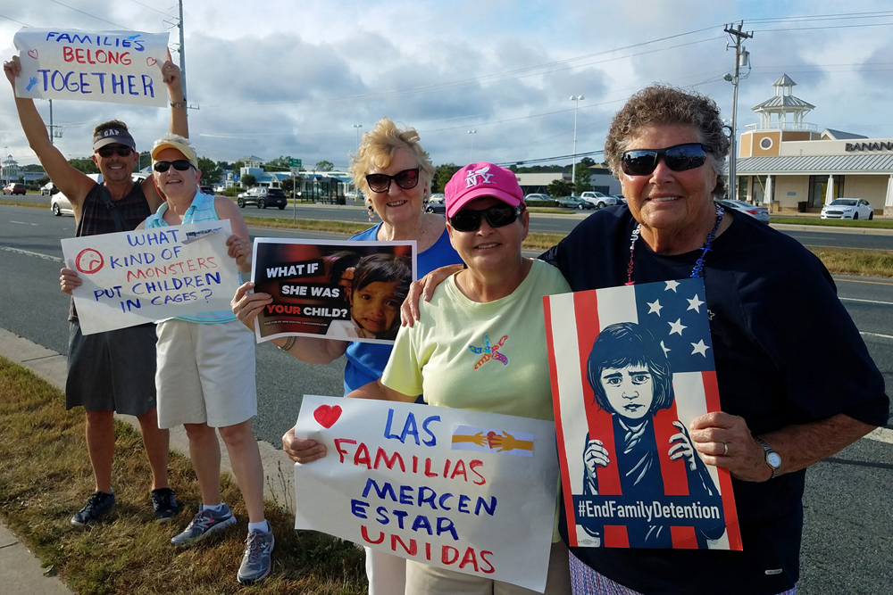 Protest against the separation of families