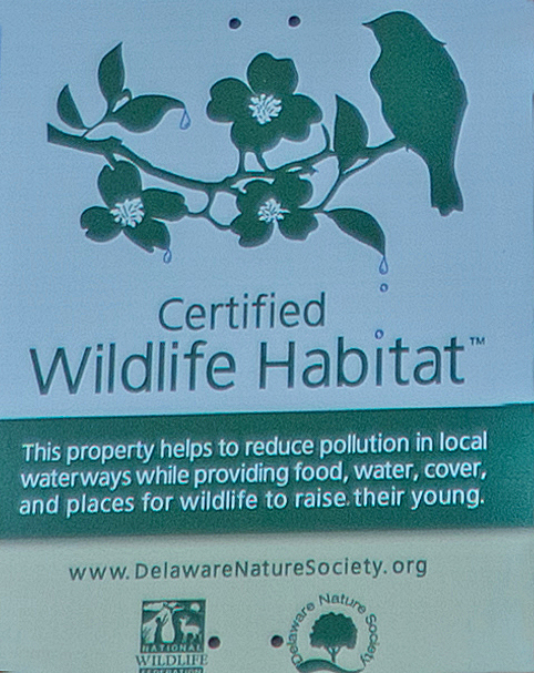 Certified Wildlife Habitat sign