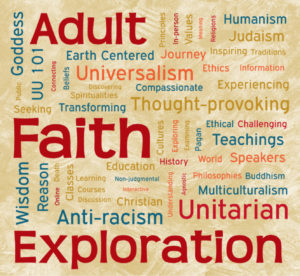 Word cloud about Adult Faith Exploration