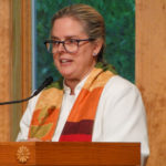 Rev. Heather at the pulpit