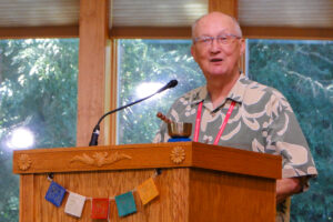 Don Peterson at the podium.